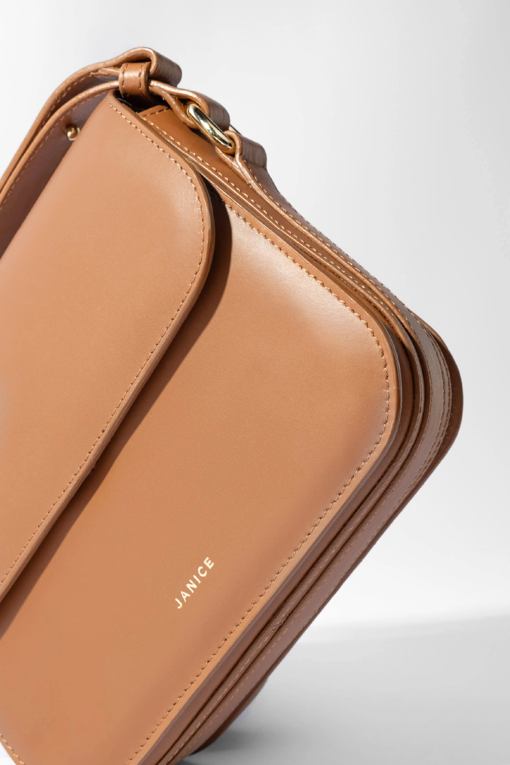Lederhandtasche für Damen Elias Camel