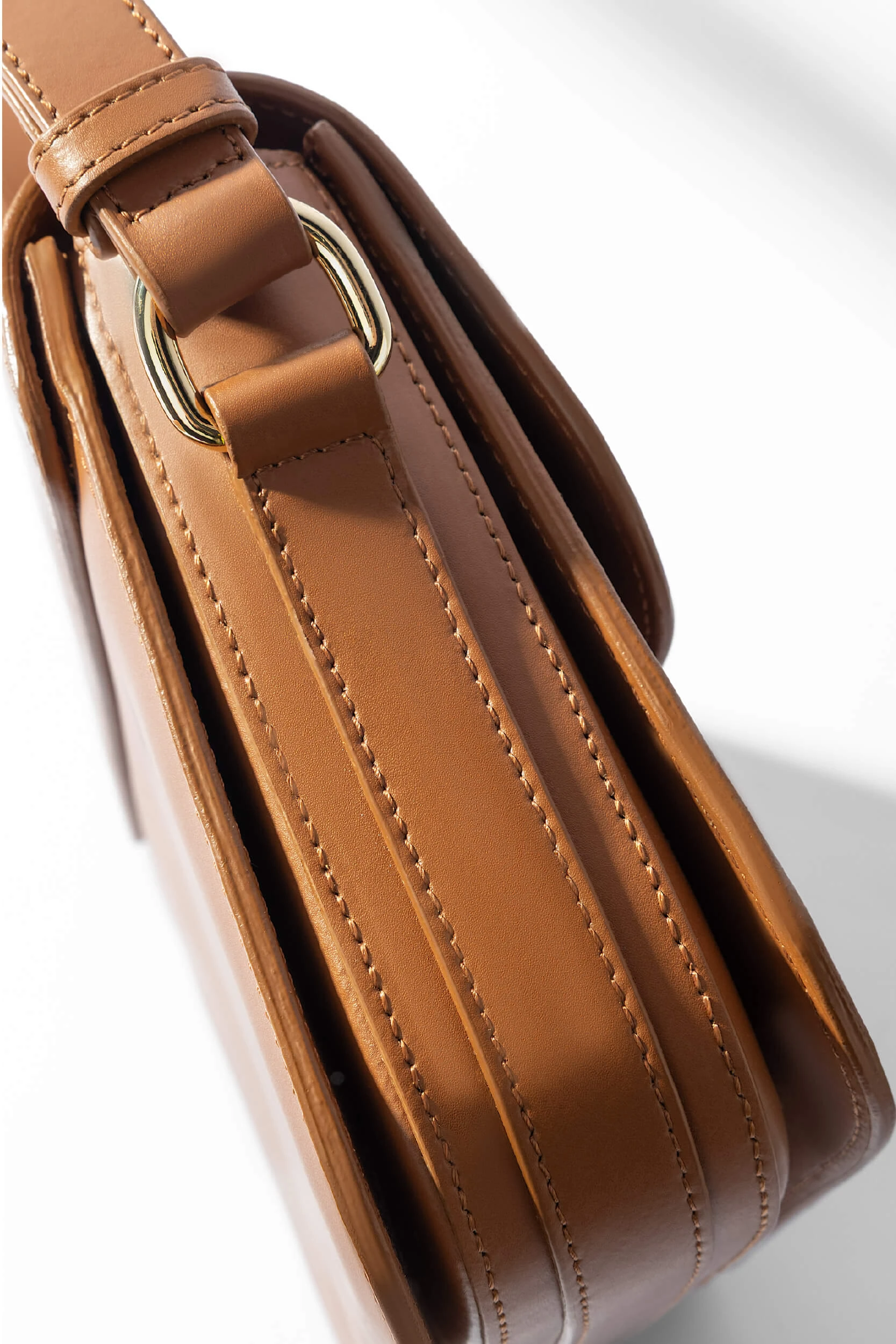 Lederhandtasche für Damen Elias Camel
