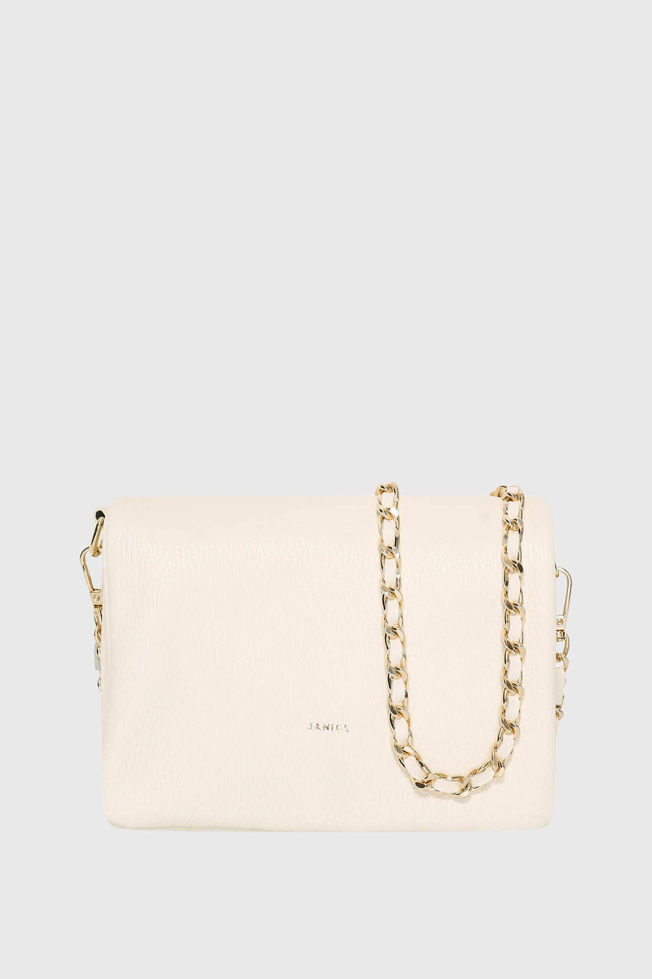 Leren Schoudertas Dames Skylar Off-white