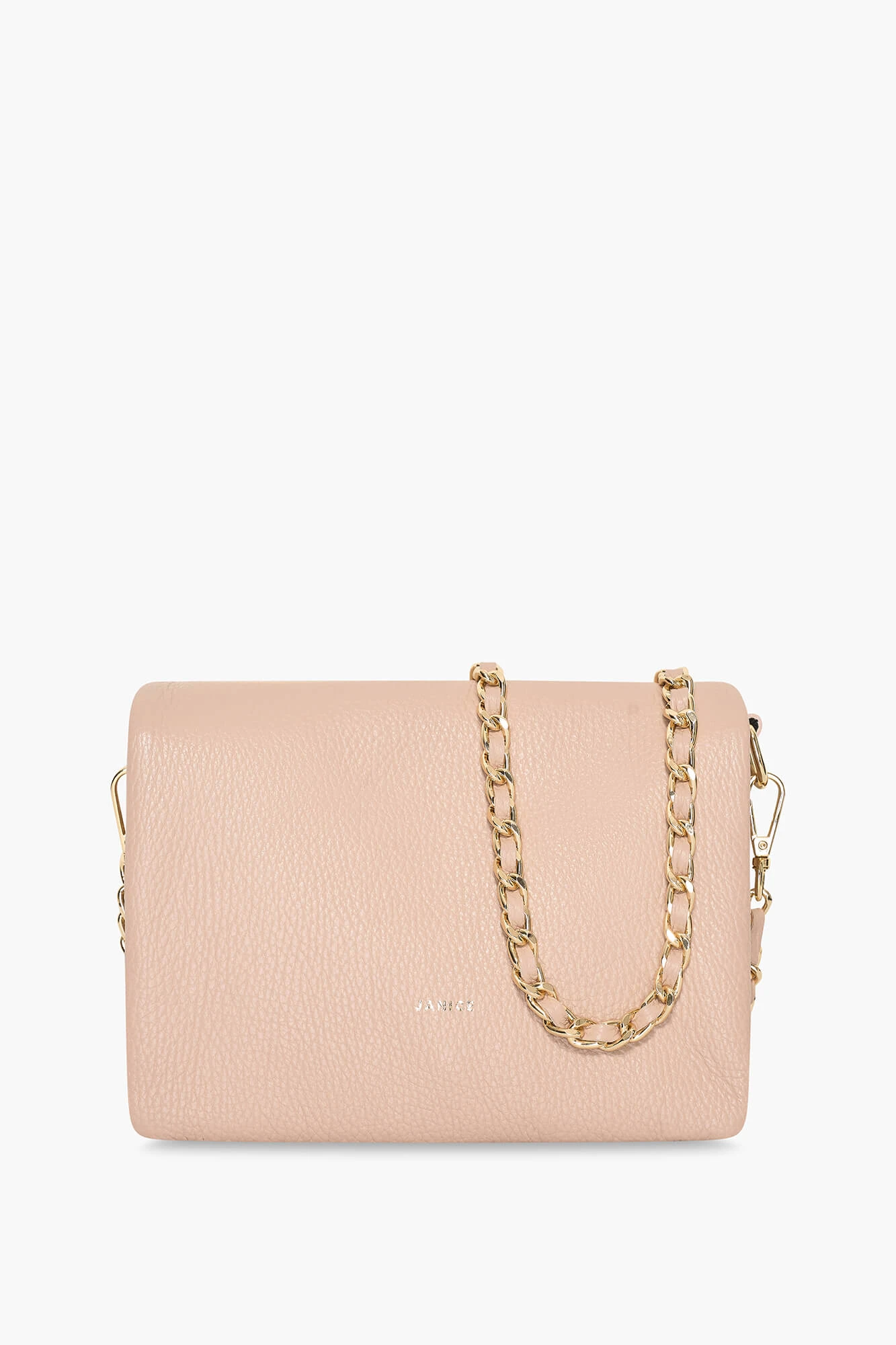 Leren Schoudertas Dames Skylar Poeder Beige