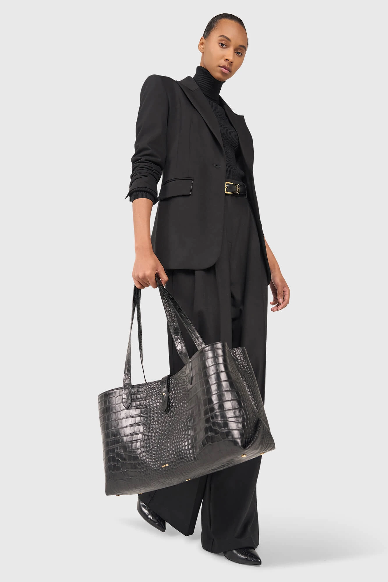 Dax Black Croco