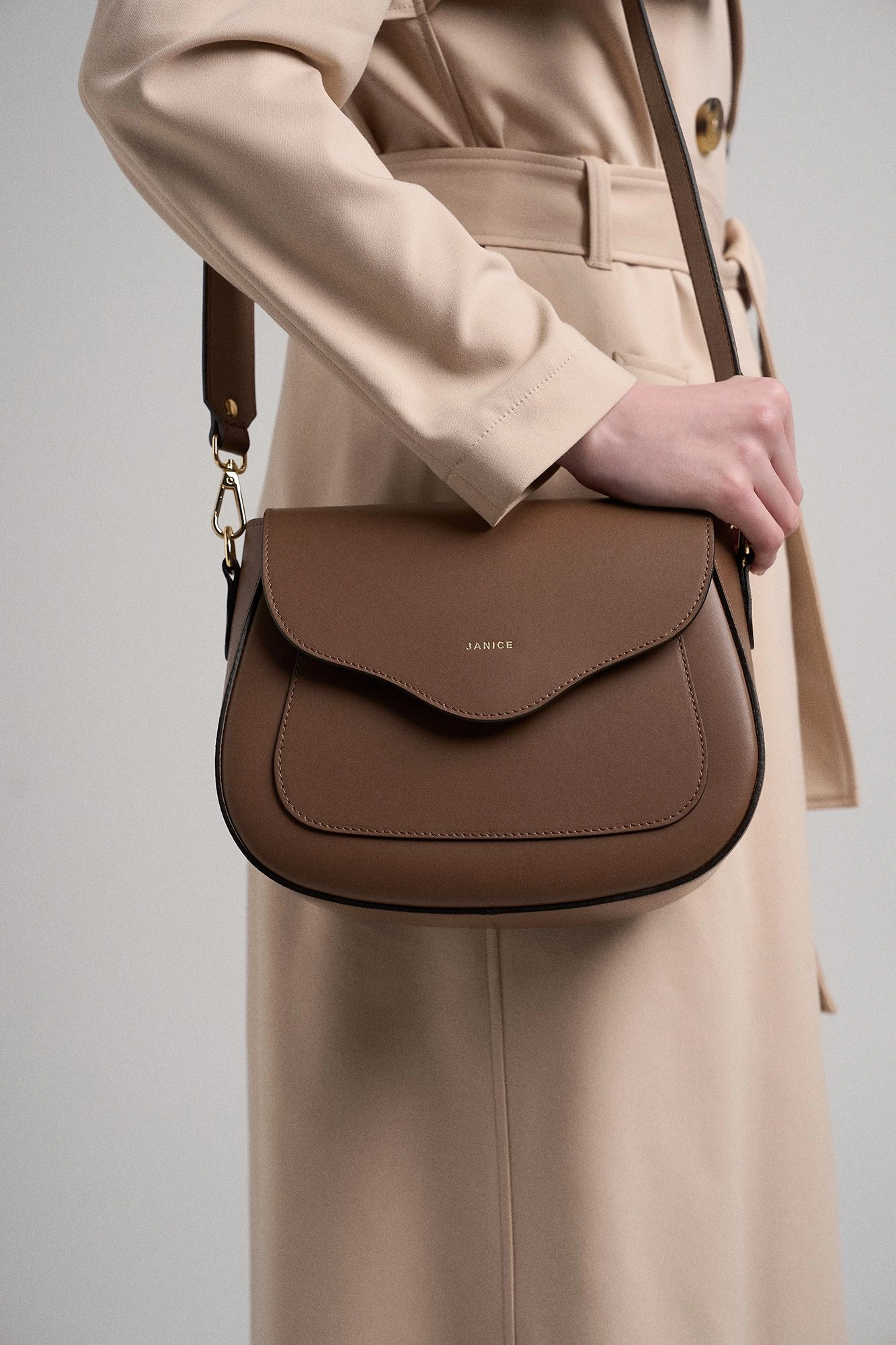 Tas leer crossbody nixon bruin janice