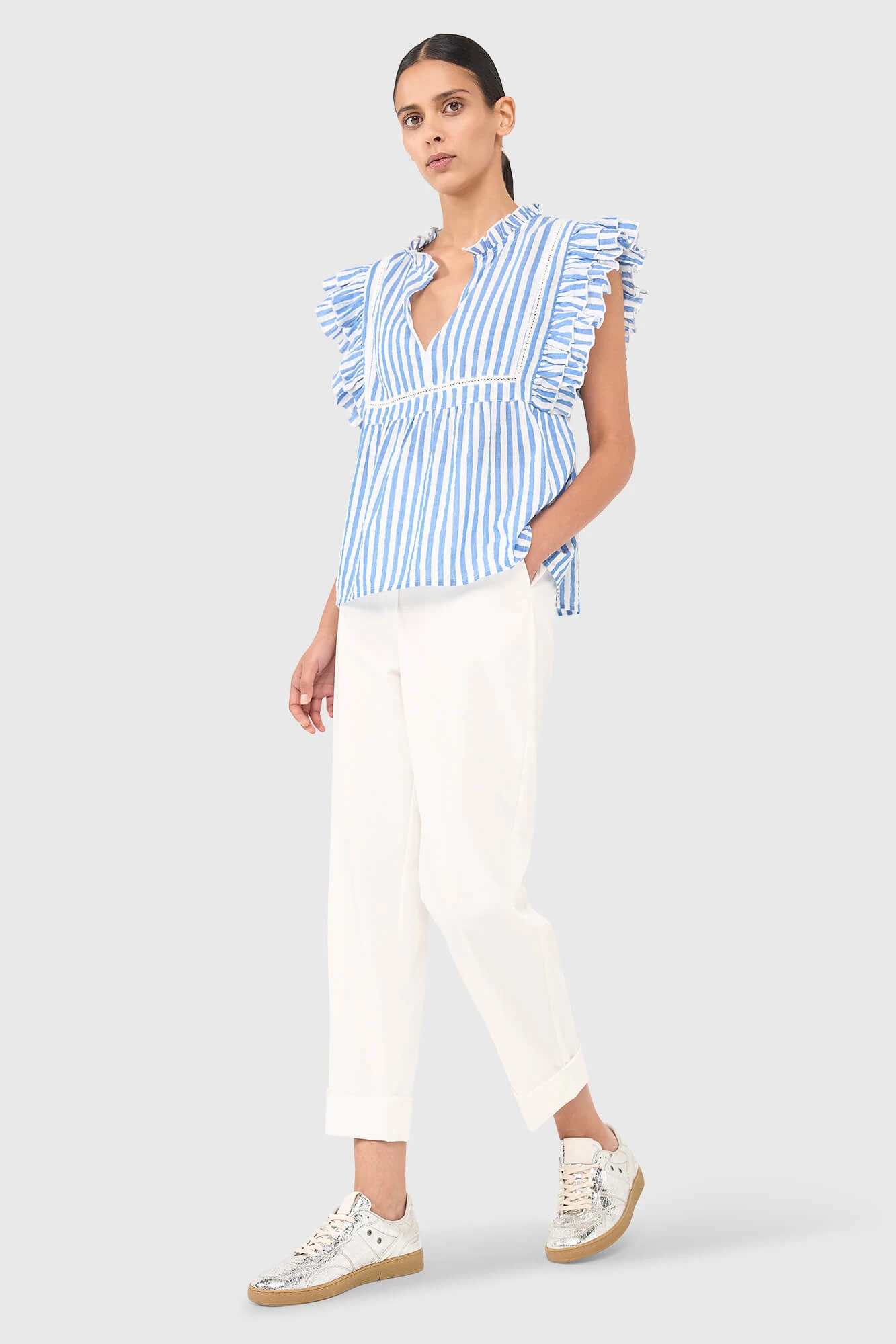 Carson Blouse Gestreept