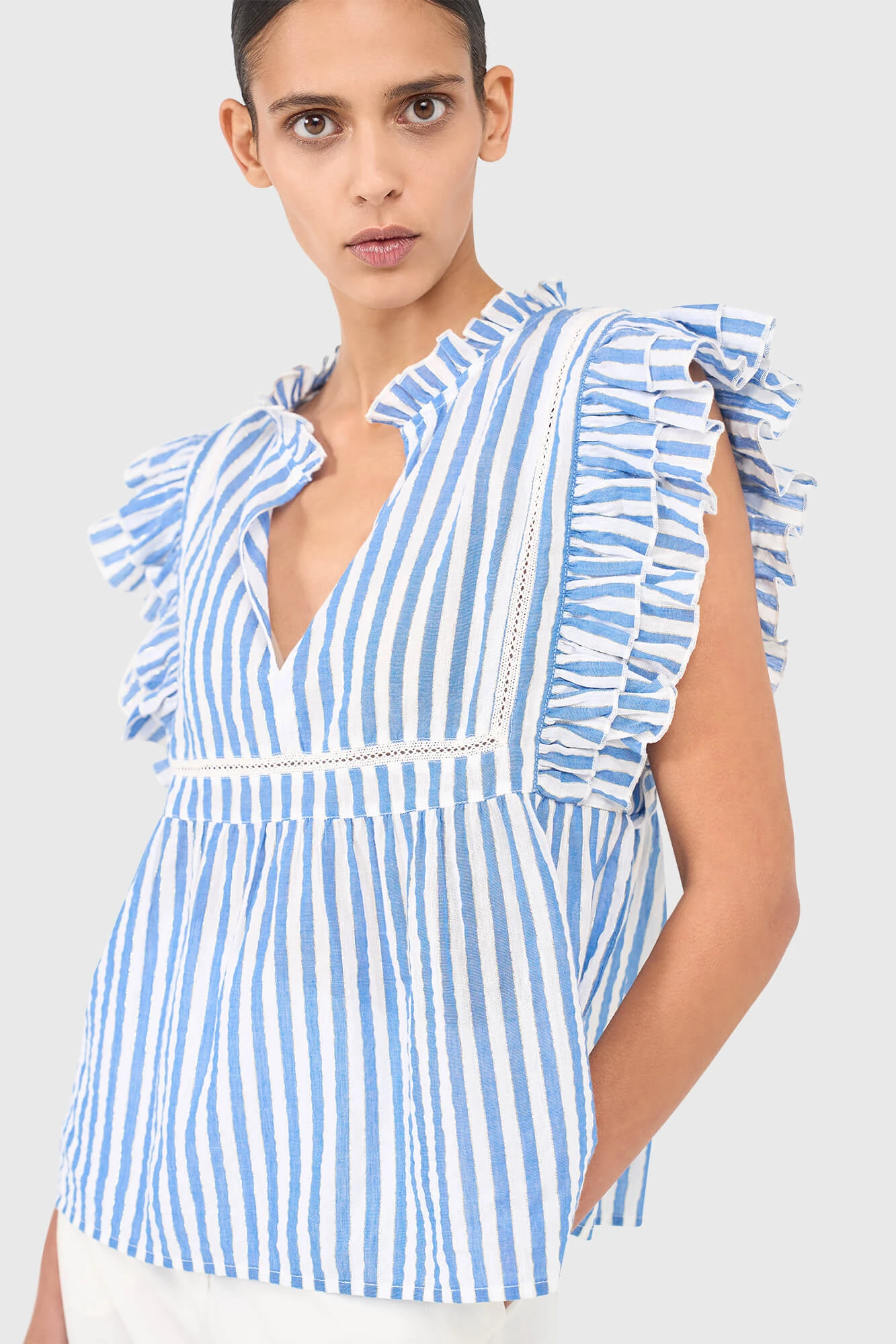 Carson Blouse Gestreept