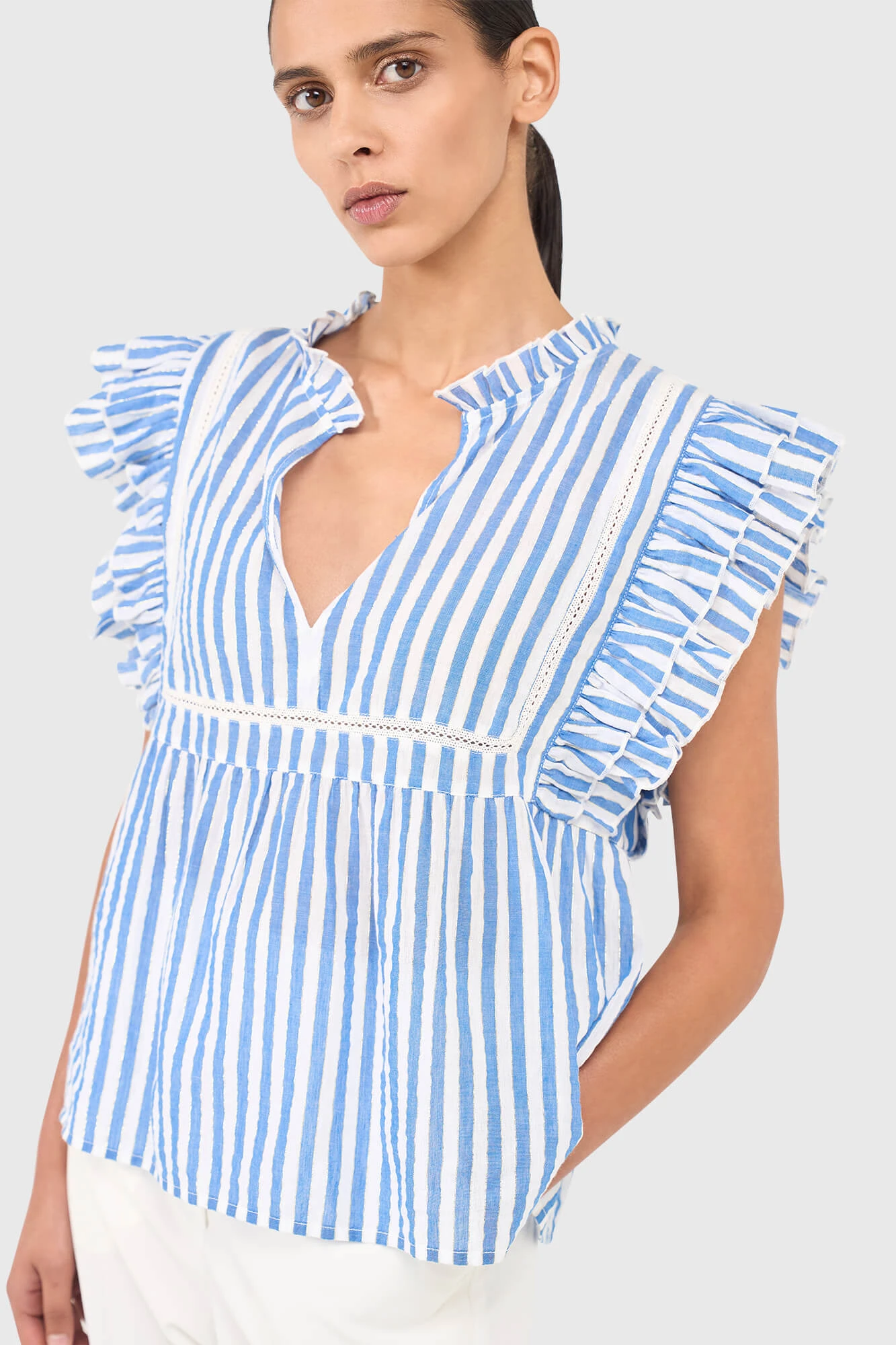 Carson-Bluse, gestreift