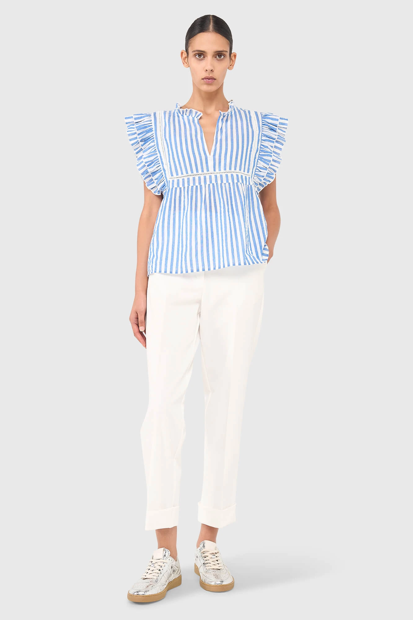 Carson-Bluse, gestreift