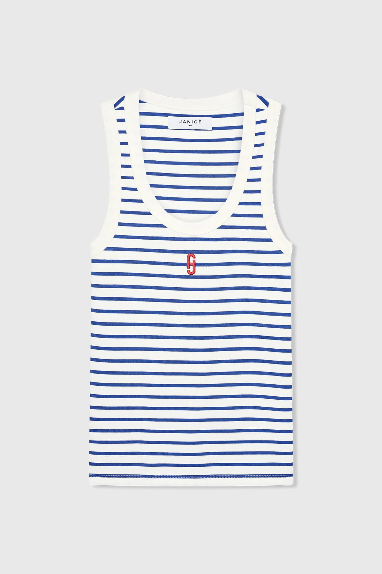 Joni Top Streep Licht Blauw