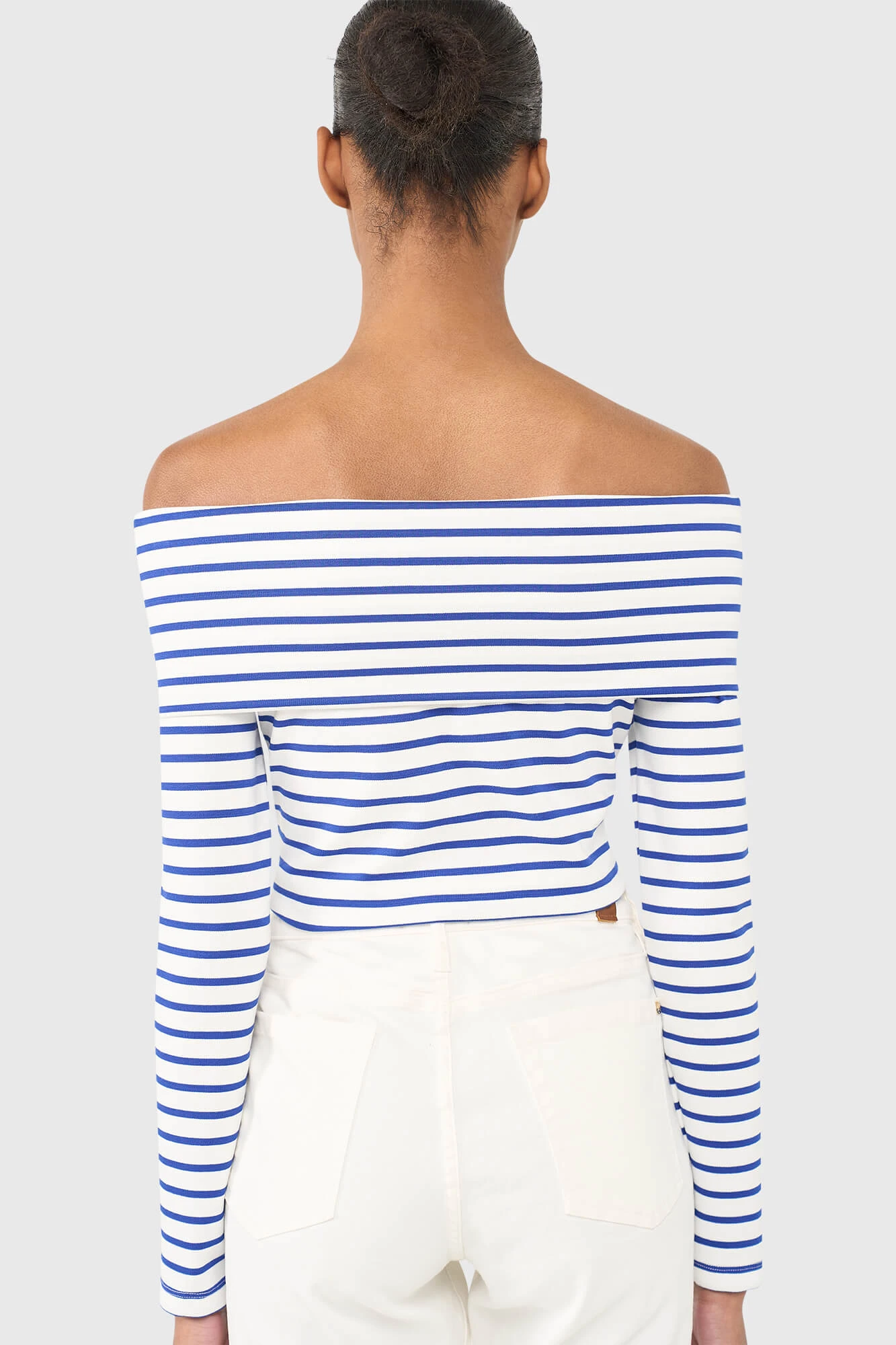 Newton Top Strepen Licht Blauw