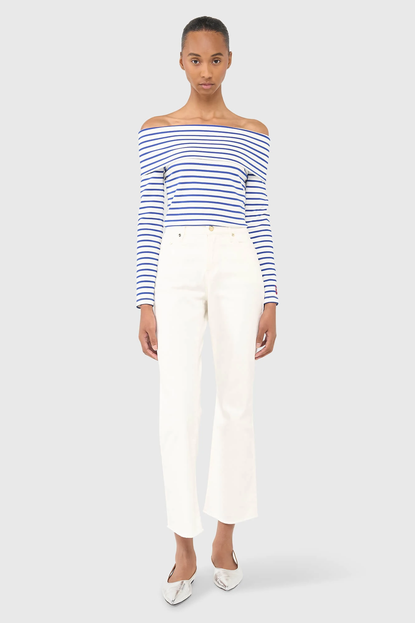 Newton Top Strepen Licht Blauw