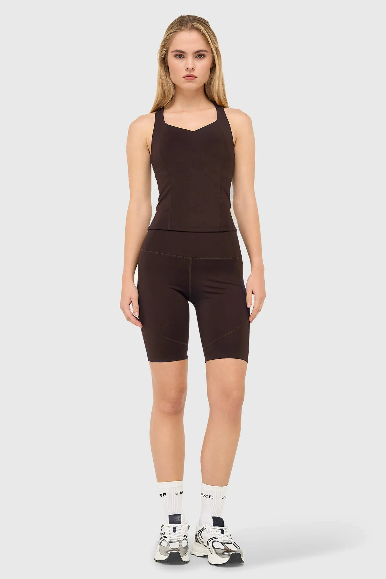 Top Damen-Sport-BH Yoga Ryle Dunkelbraun