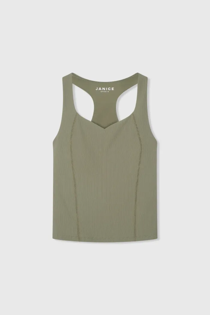 Ryle Top Groen Rib