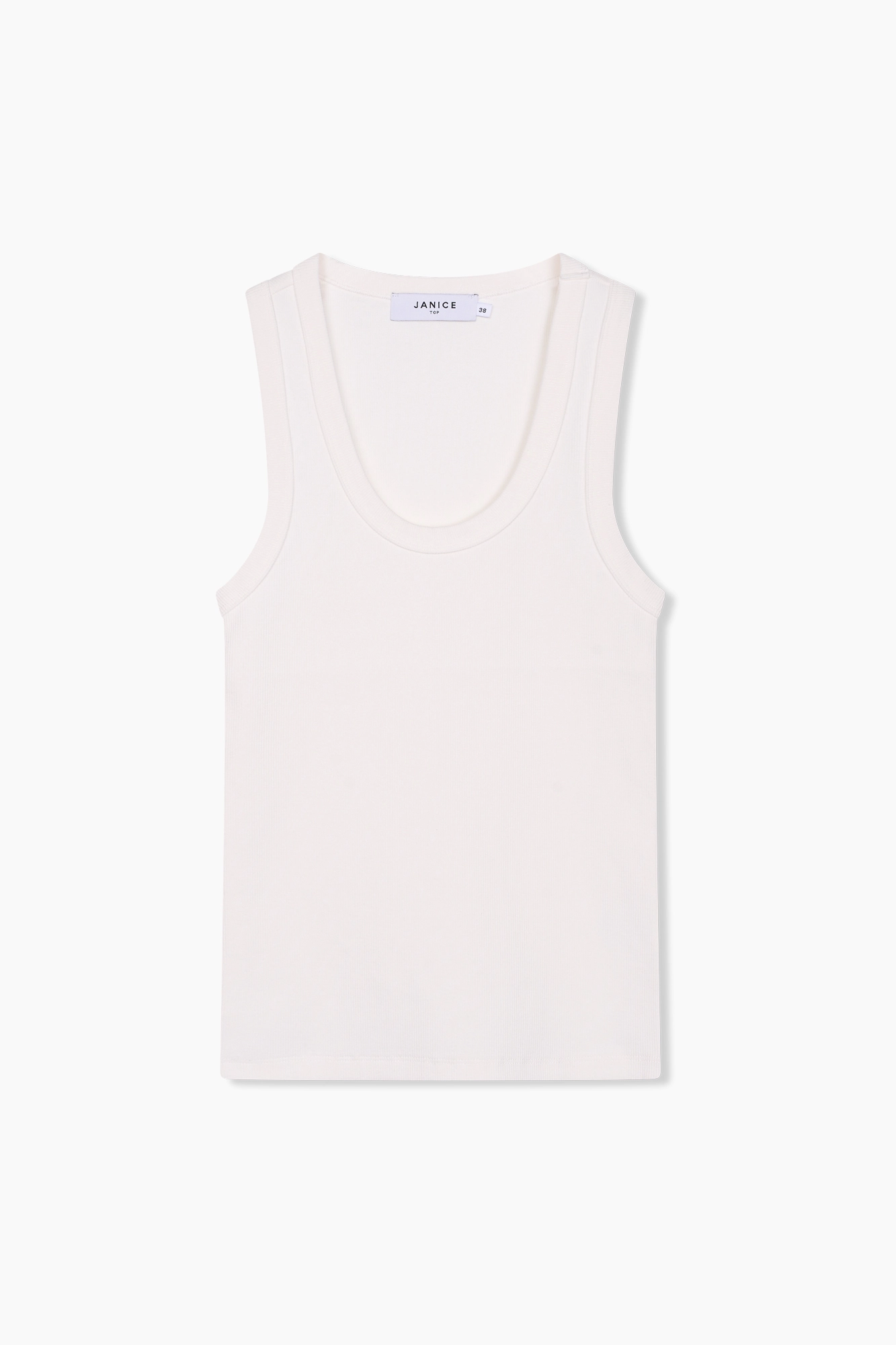 Tanktop katoen dames Joni wit
