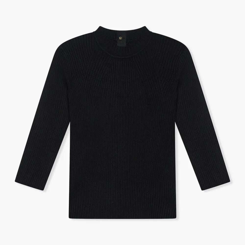 Top Gebreid Viscose Logo Drukker Rug Alec Zwart