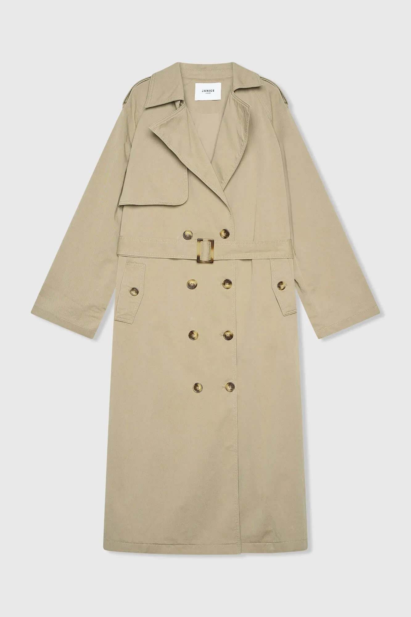 Trenchcoat Dames Oversized Cedric groen