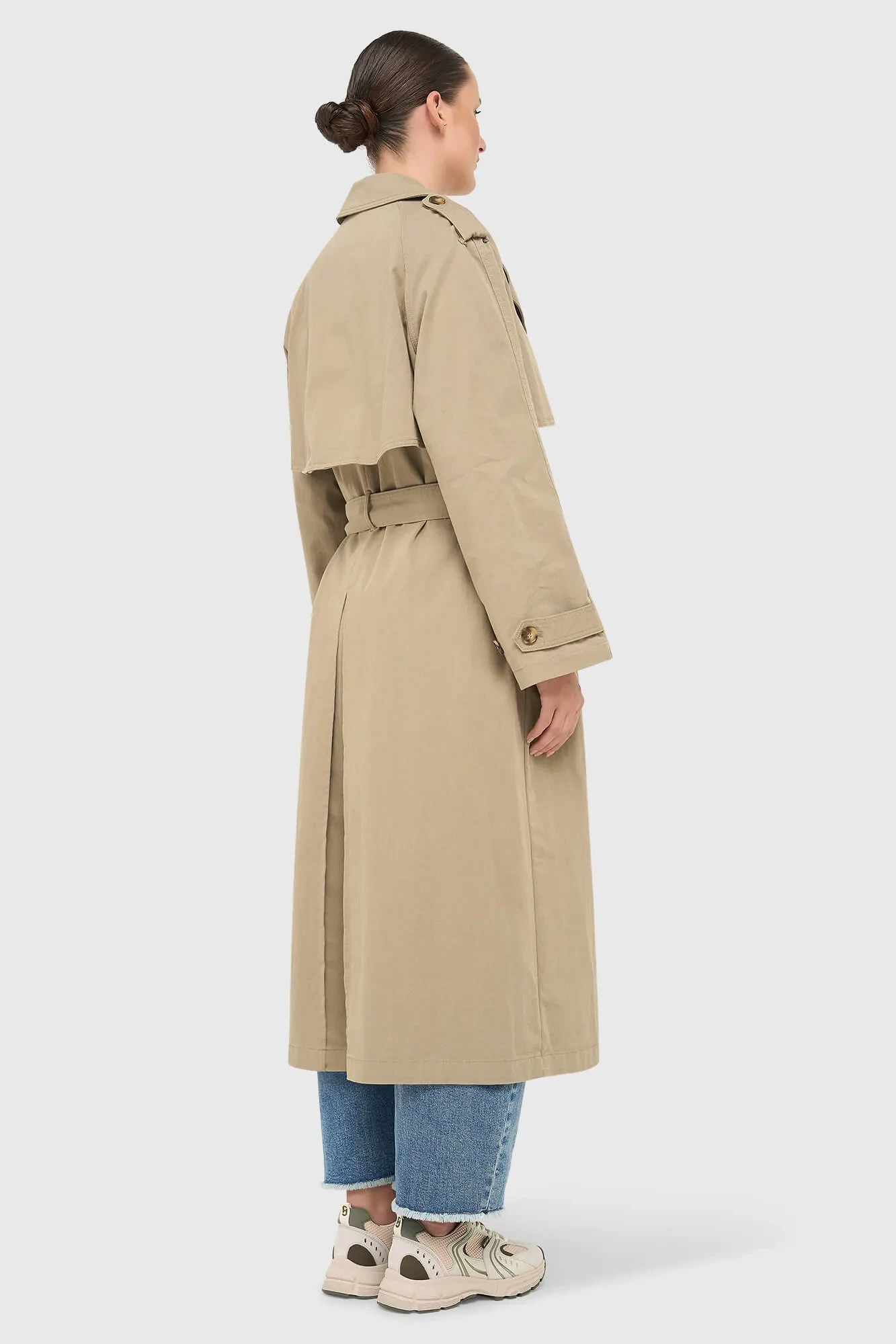 Trenchcoat Dames Oversized Cedric groen