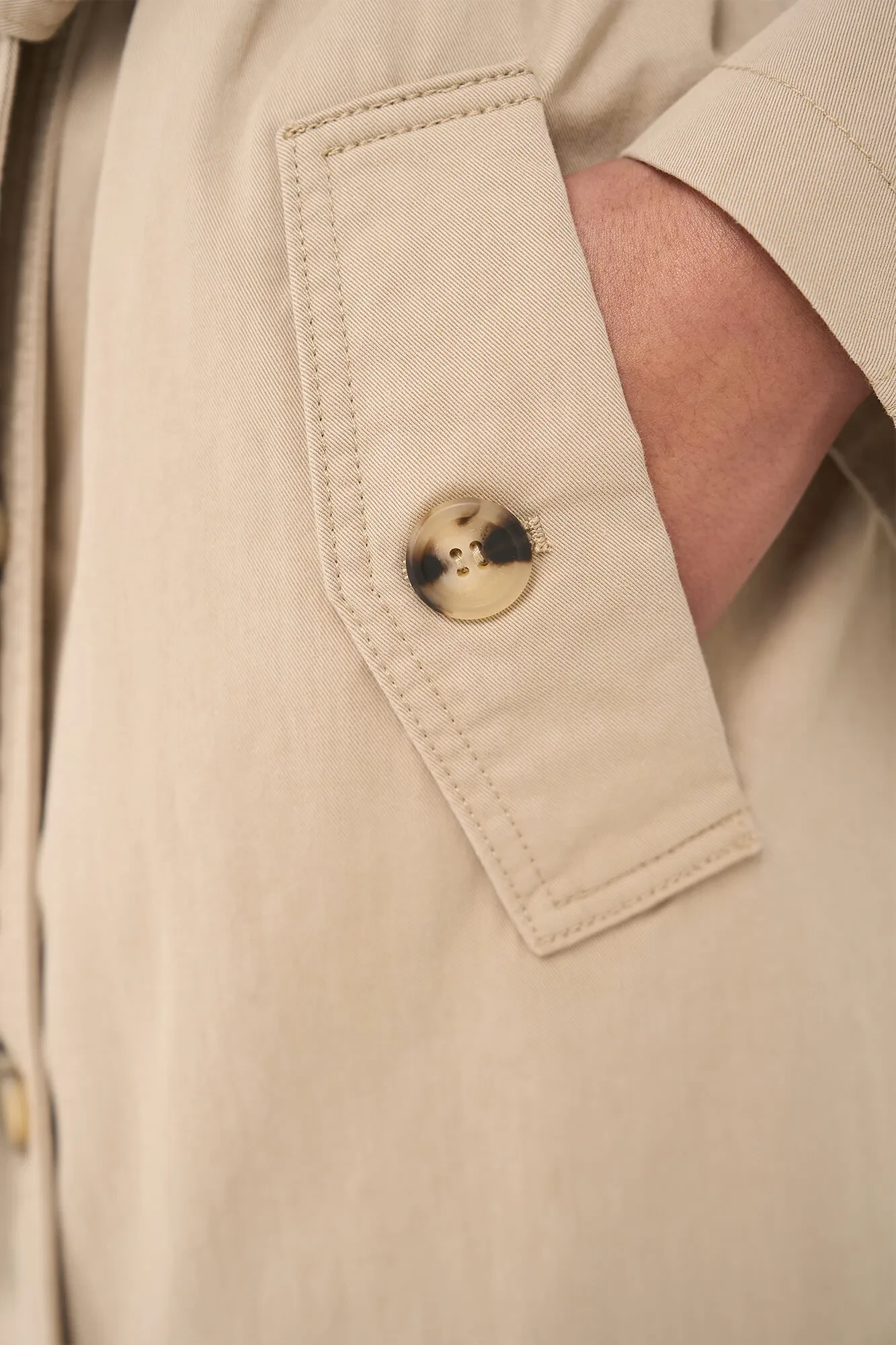 Trenchcoat Dames Oversized Cedric Beige