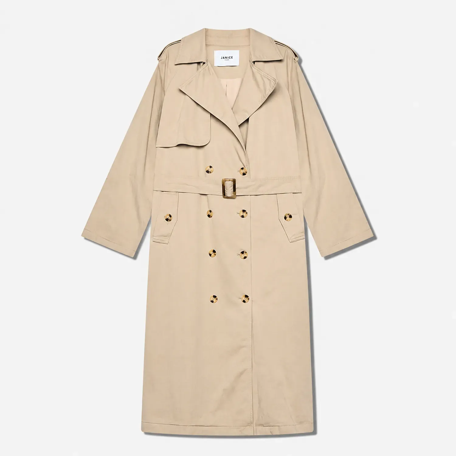 Trenchcoat Dames Oversized Cedric Beige