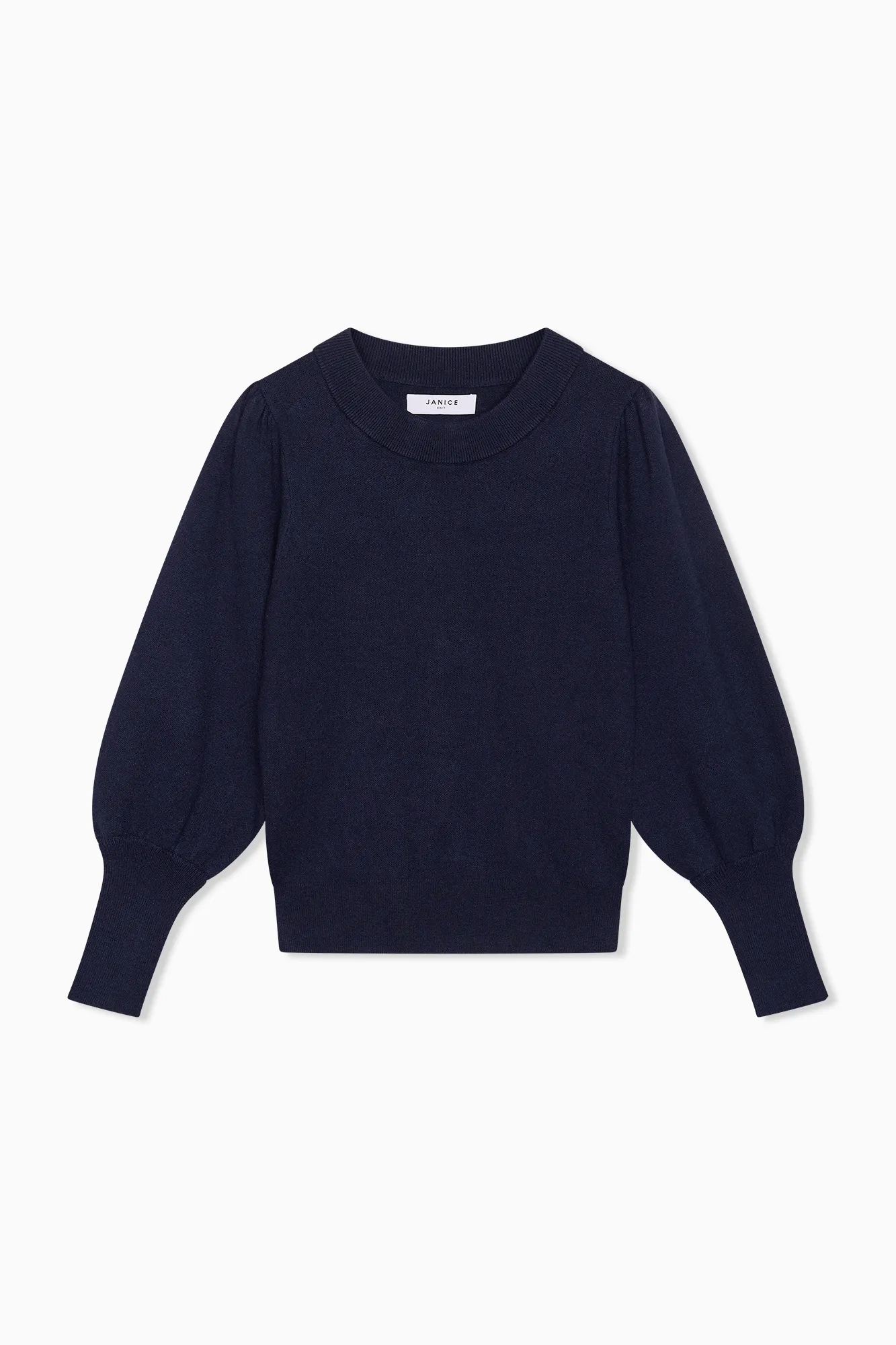 Trui Dames Pof Mouw Viscose Jay Licht Blauw