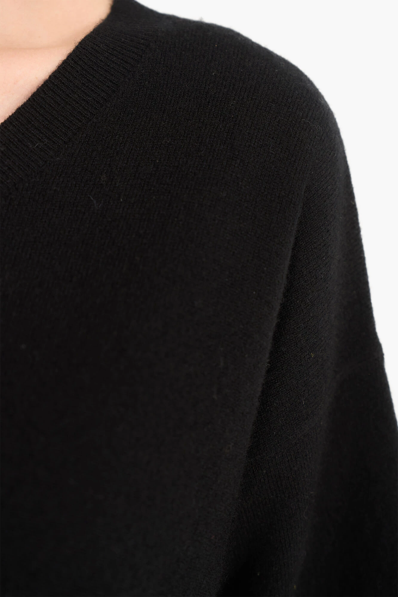 Cashmere Trui Dames Korte Mouw Romeo Zwart