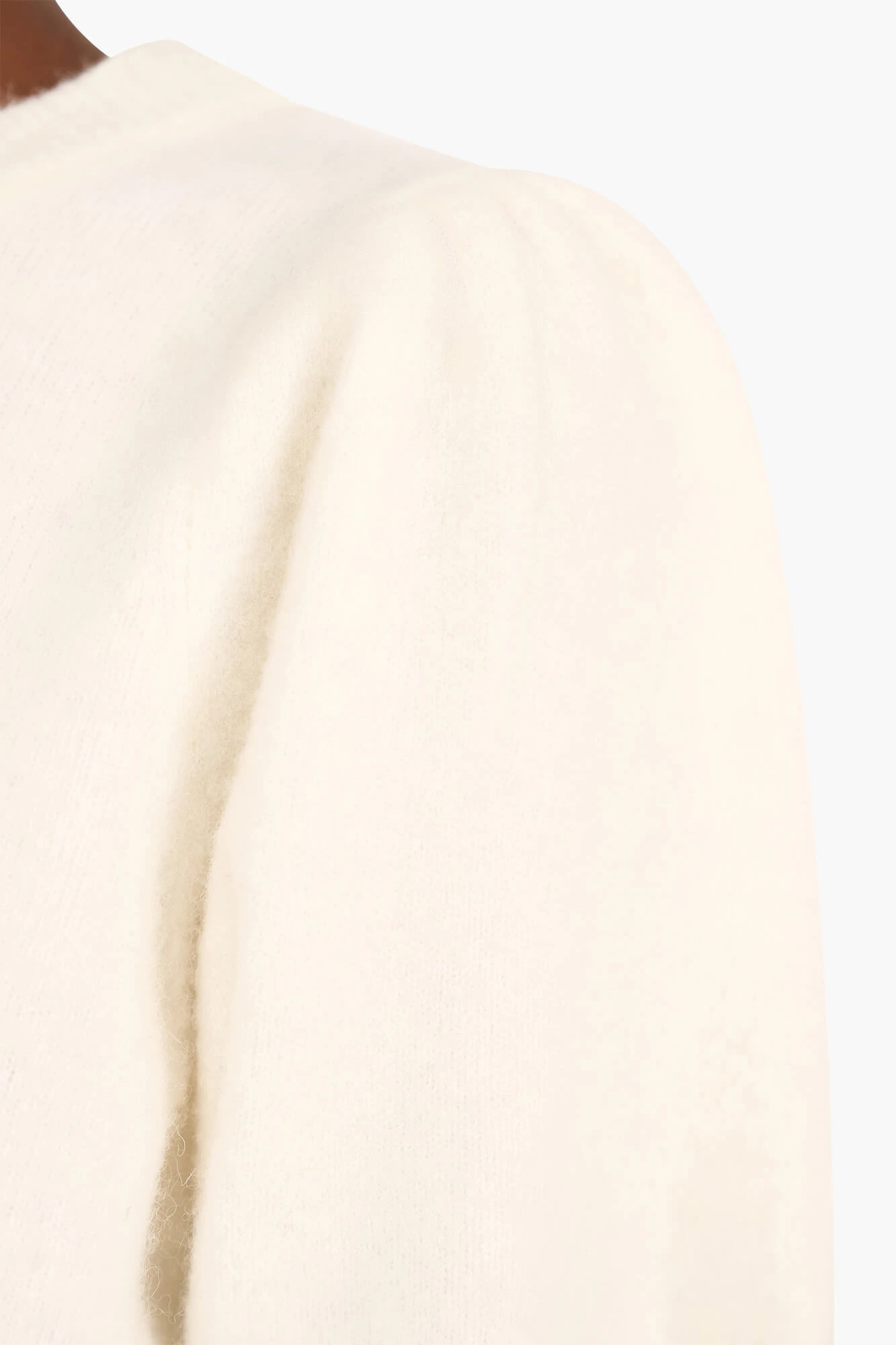 Merino Wollen Truitje Pof Mouw Peyton Off White