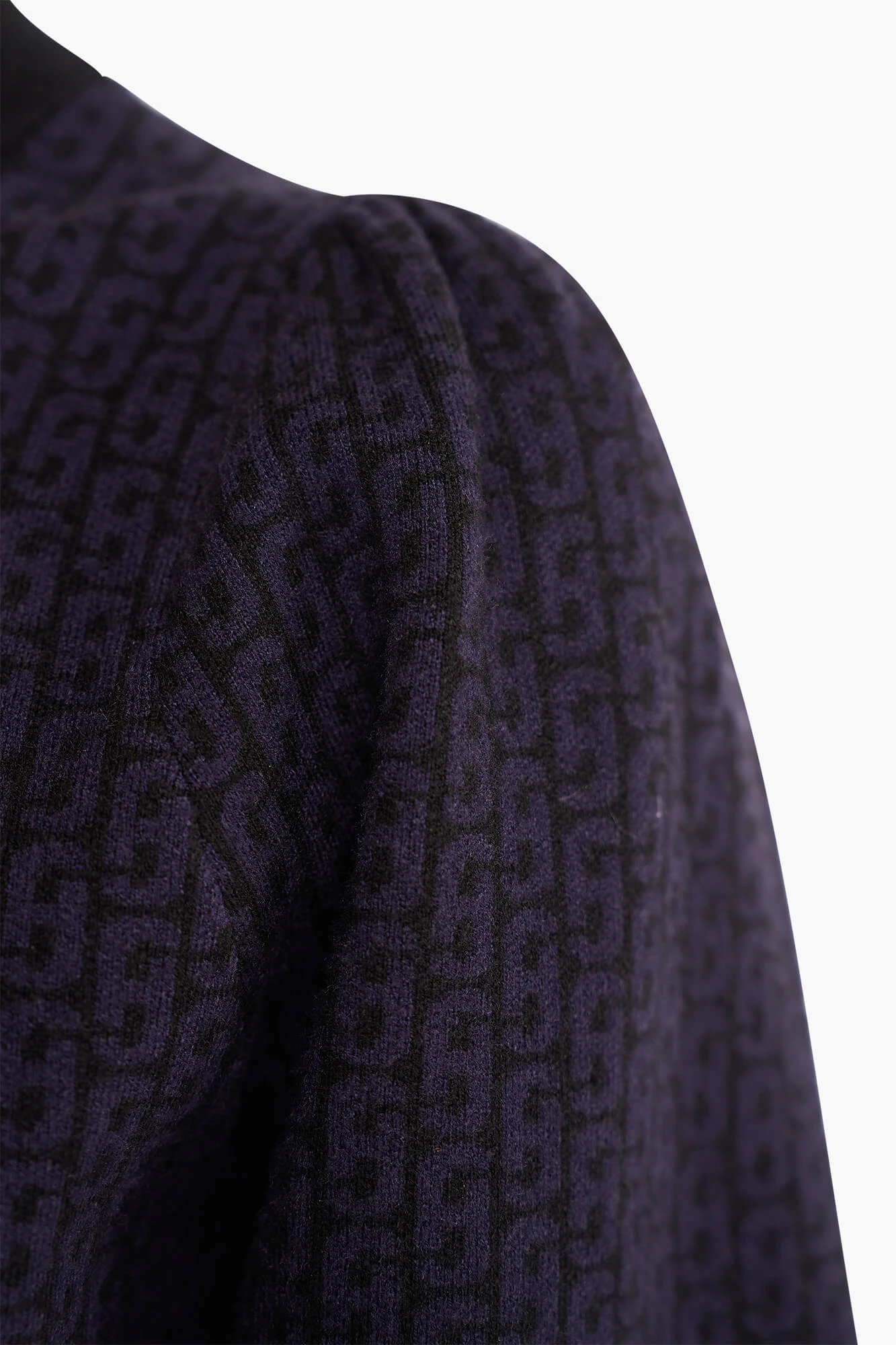 Trui Dames Pof Mouw Viscose Jay Logo Blauw Zwart