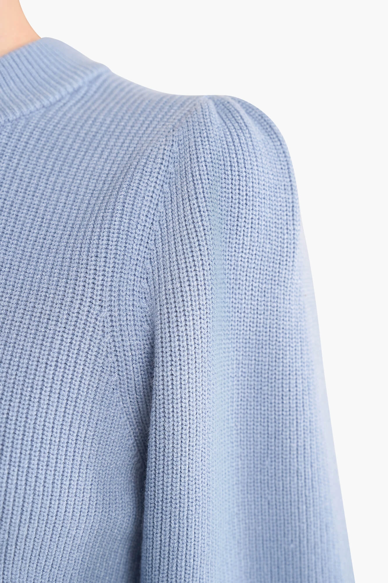 Trui Dames Pof Mouw Viscose Jay Licht Blauw