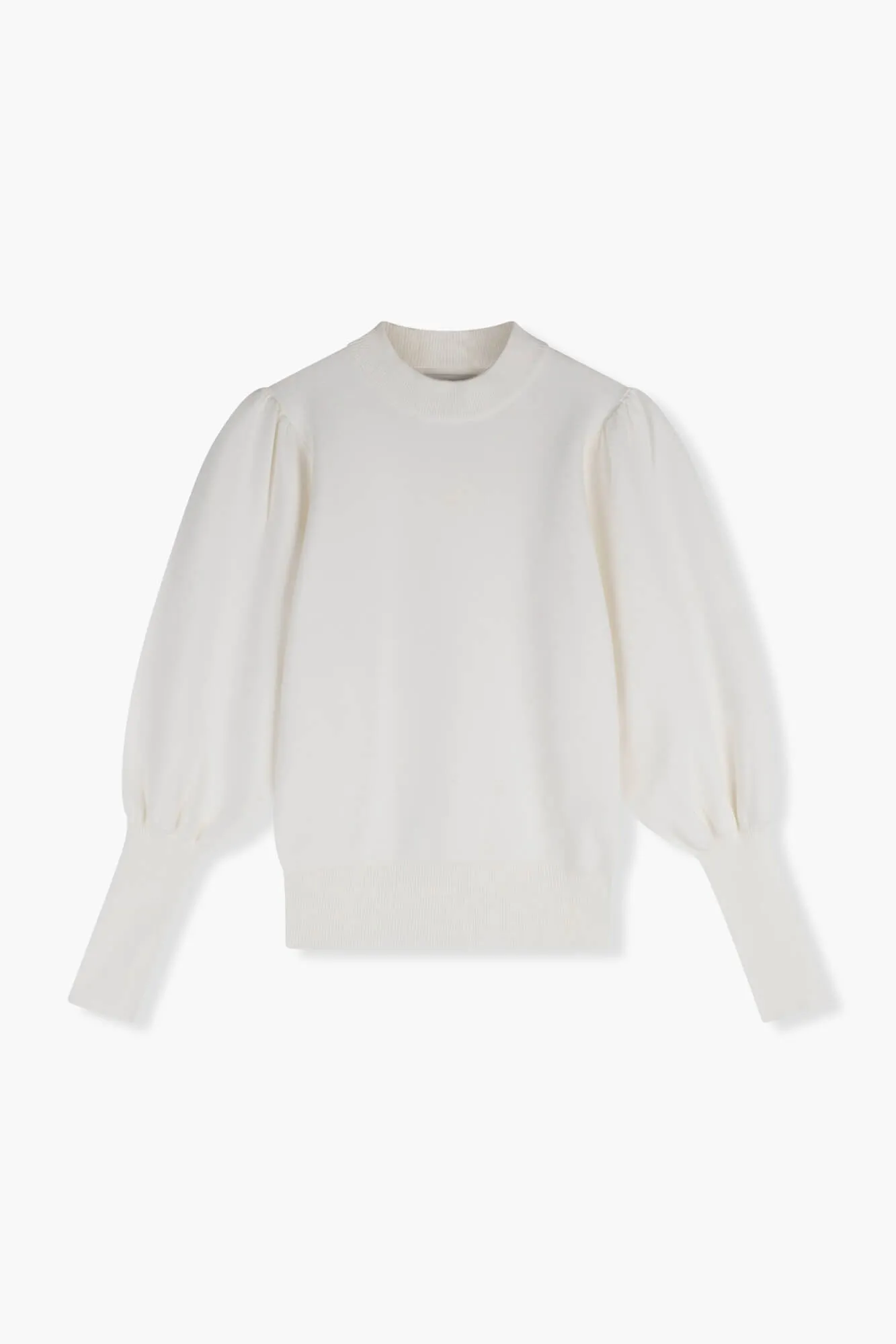 Trui Dames Pof Mouw Viscose Jay Off White Goud
