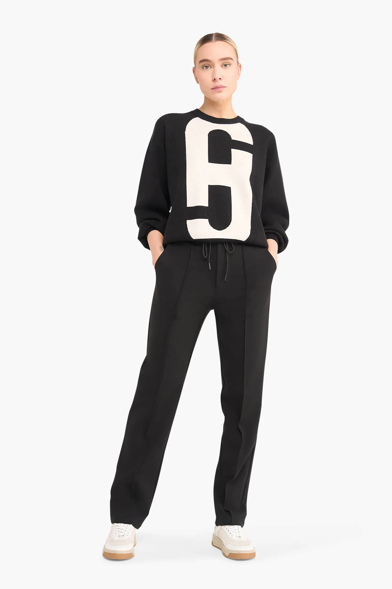 Sweater Dames Gebreid Viscose Logo Andy Zwart