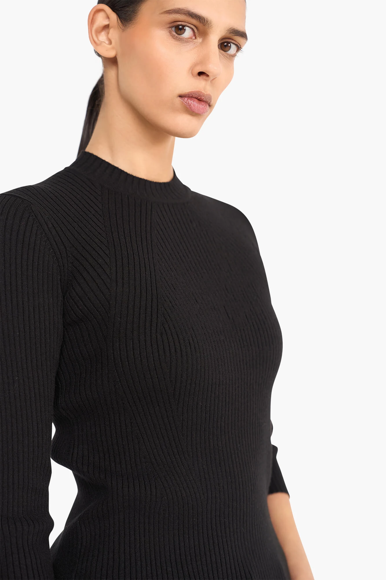 Top Gebreid Viscose Logo Drukker Rug Alec Zwart