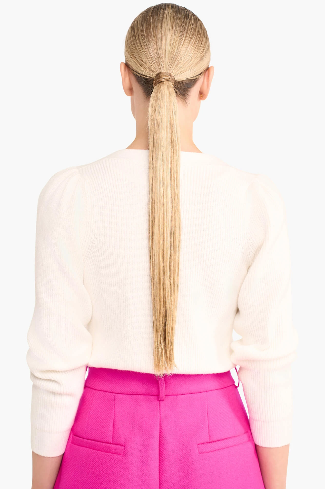 Vest Dames Gebreid Knoopjes Vic Off White