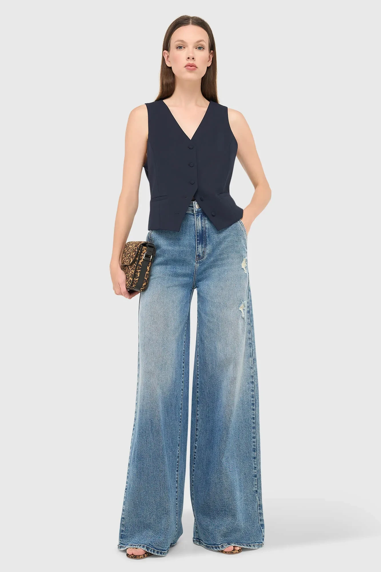 Vest Gilet Dames Blauw Dave