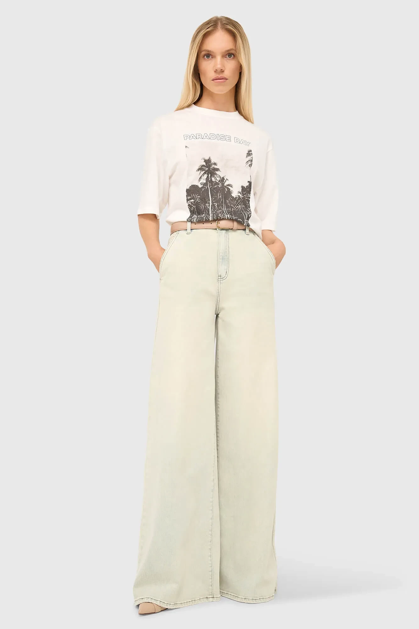 White Women's Cotton Shirt by Adam Paradise