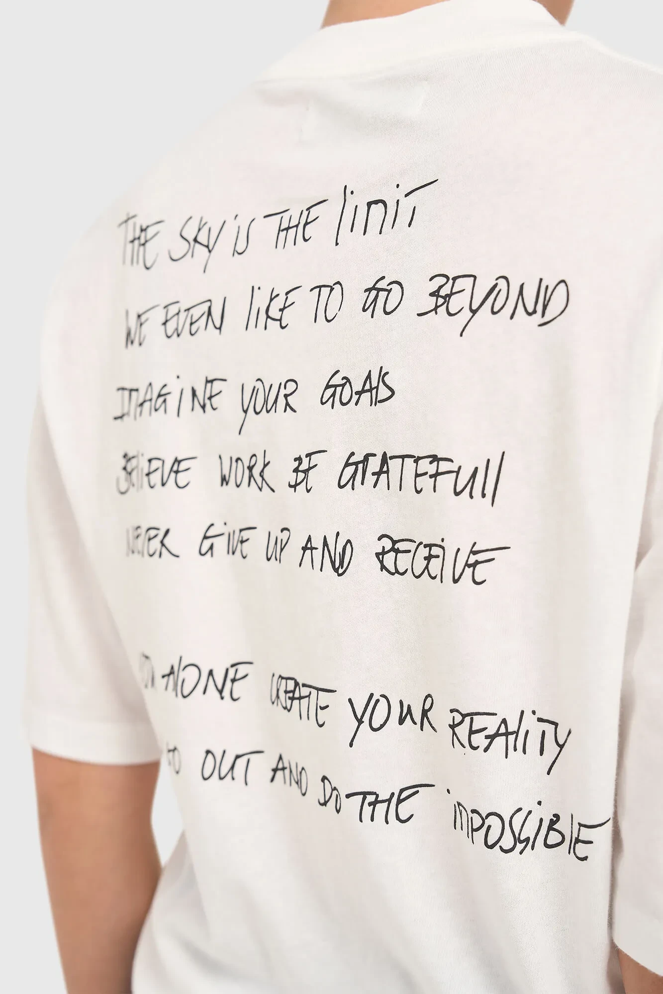 White Women's Cotton Shirt with "Adam" Text