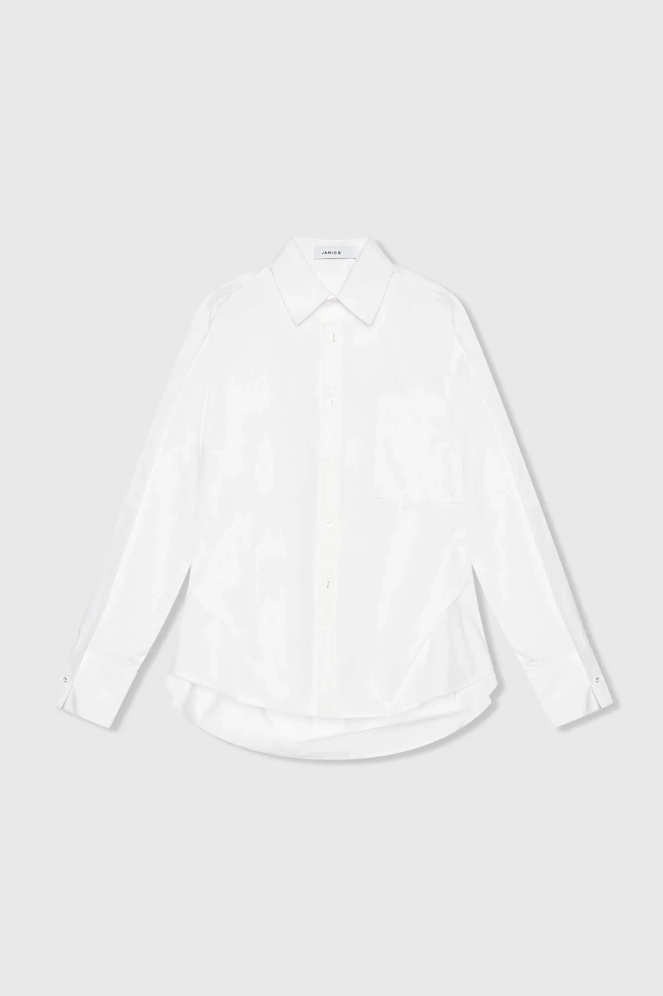 Witte Katoenen Oversized Dames Blouse Phil