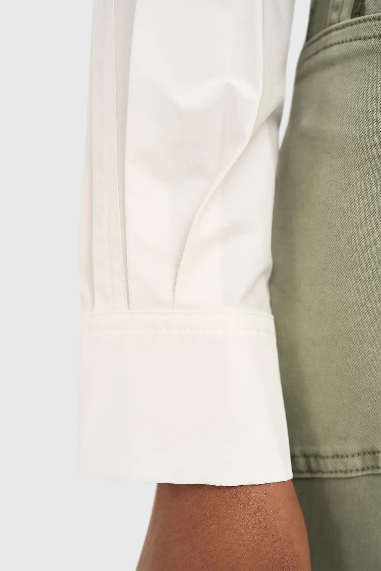 Weiße Baumwollbluse mit Schleife für Damen von David