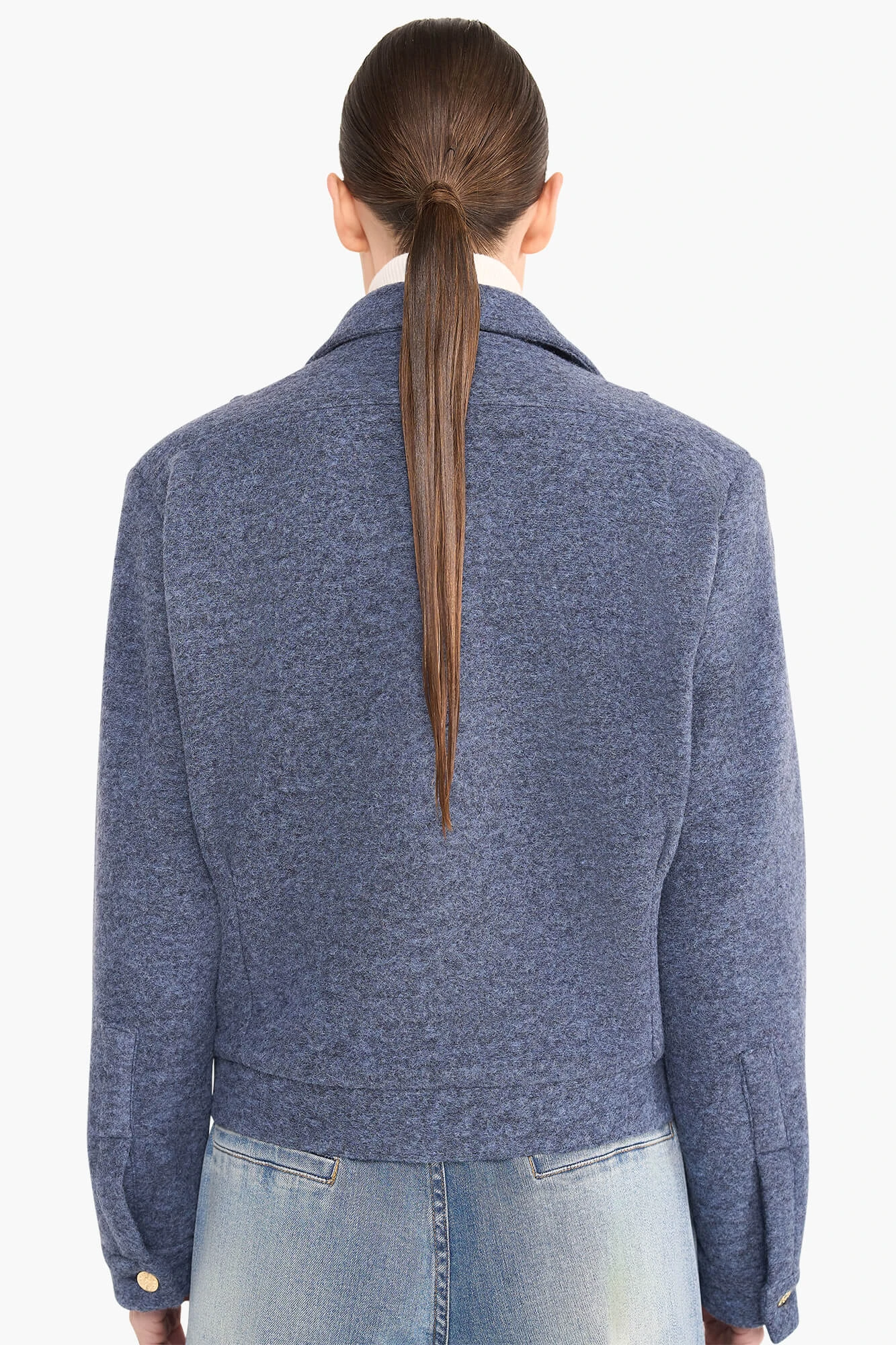 Wollen Dames Jas Kort Gregory Blauw