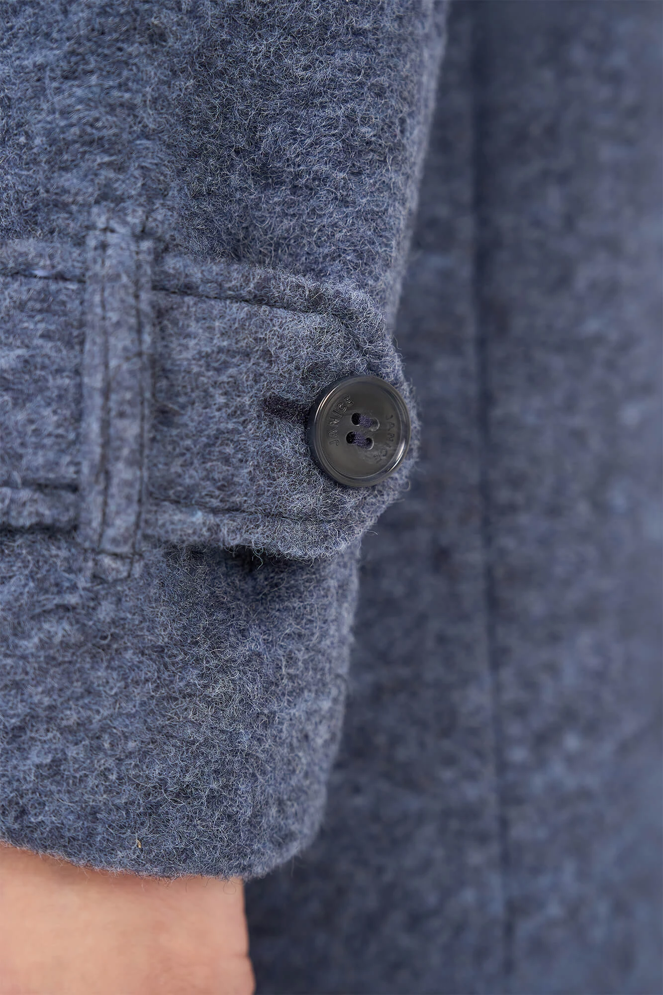 Women's Long Wool Coat, Lennon Blue