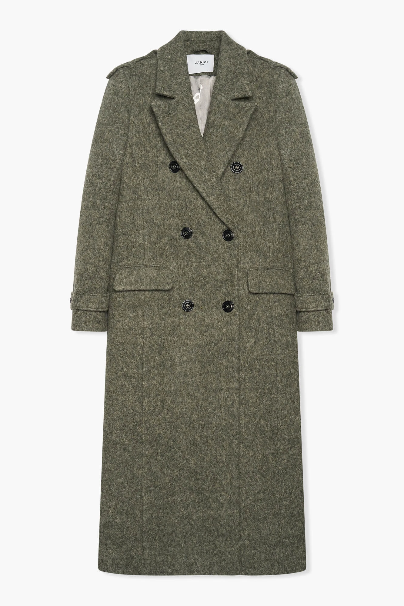 Wollen Lange Dames Jas Lennon Groen