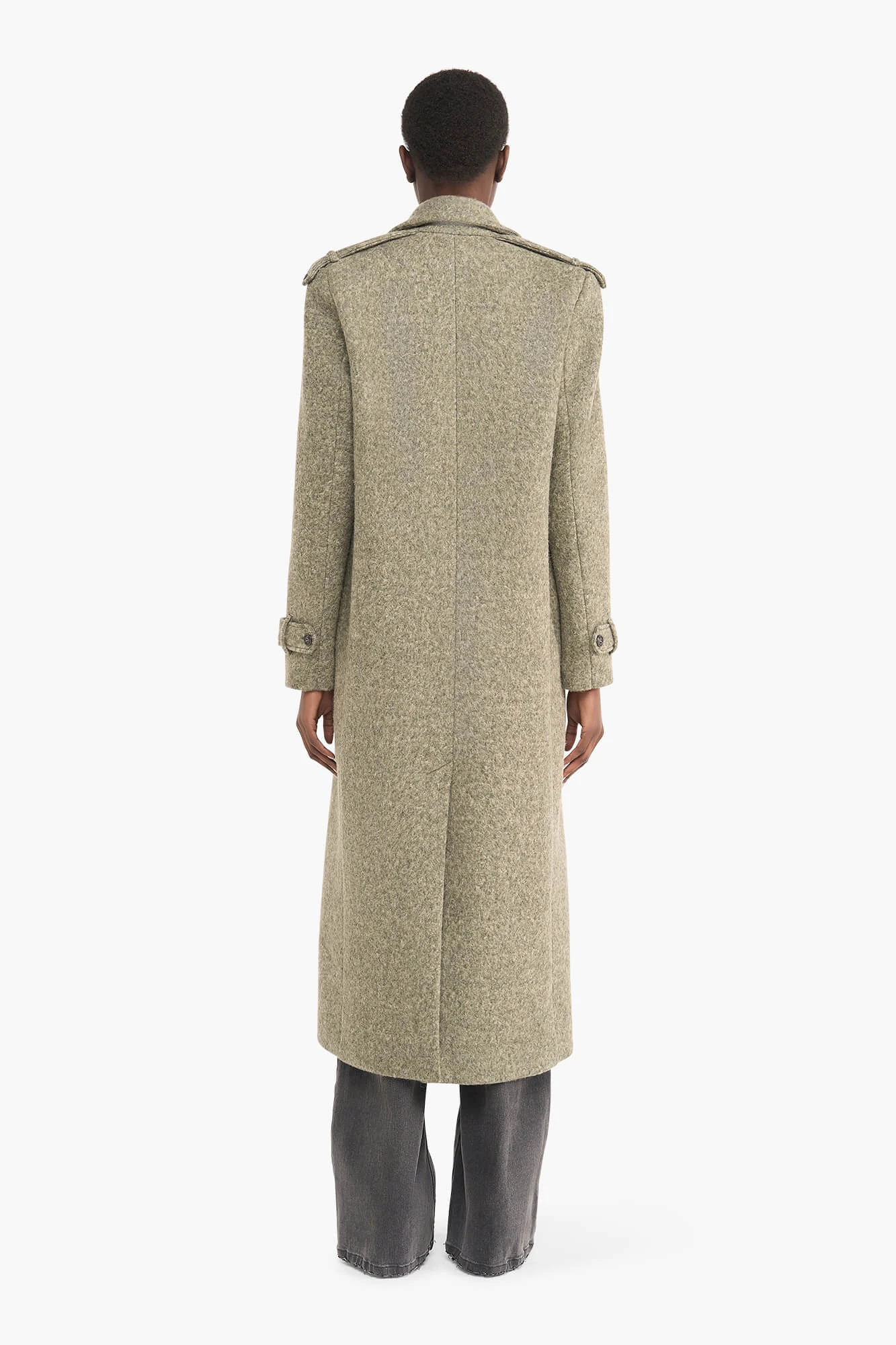 Wollen Lange Dames Jas Lennon Groen