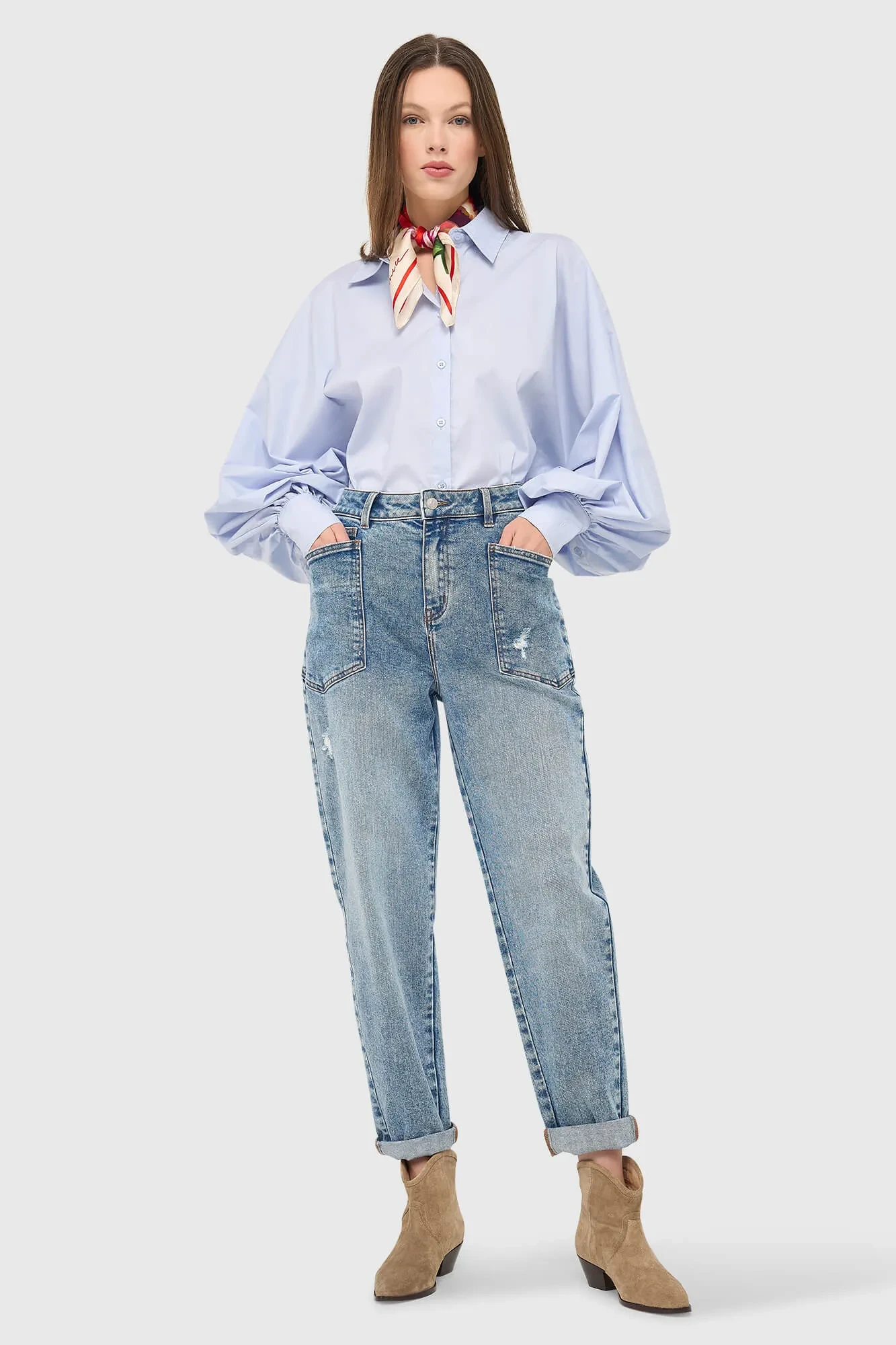 MORRISON Barrel Fit Jeans Blauw Mid Rise | Shop JANICE