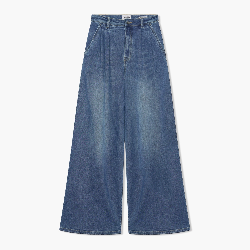 Blauwe Jeans Wijde Pijp 111 Dollar Dames