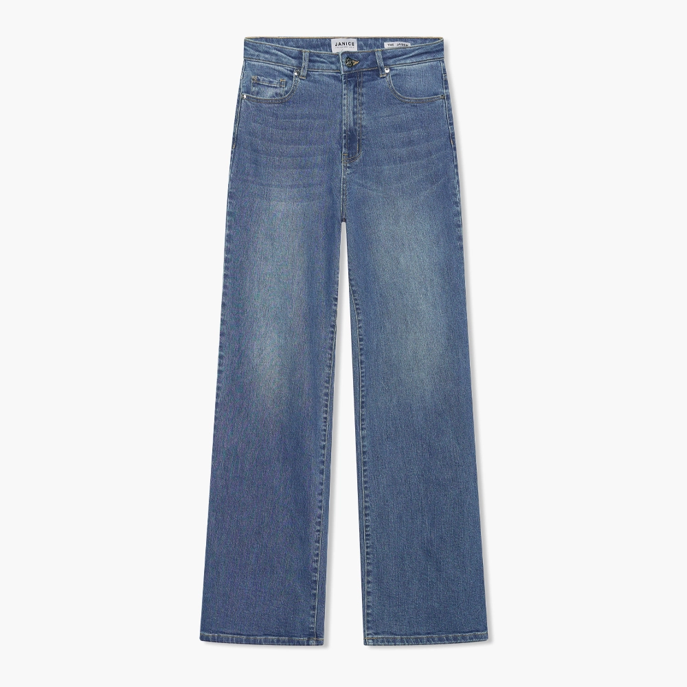Jeans Dames Wijde Pijp Jason Blauw 111