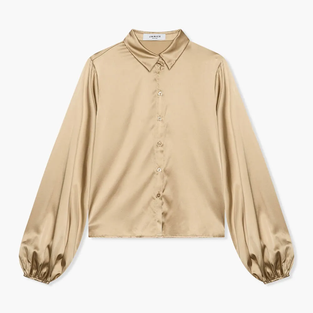 Zijden Blouse Dames Stretch Abe Goud