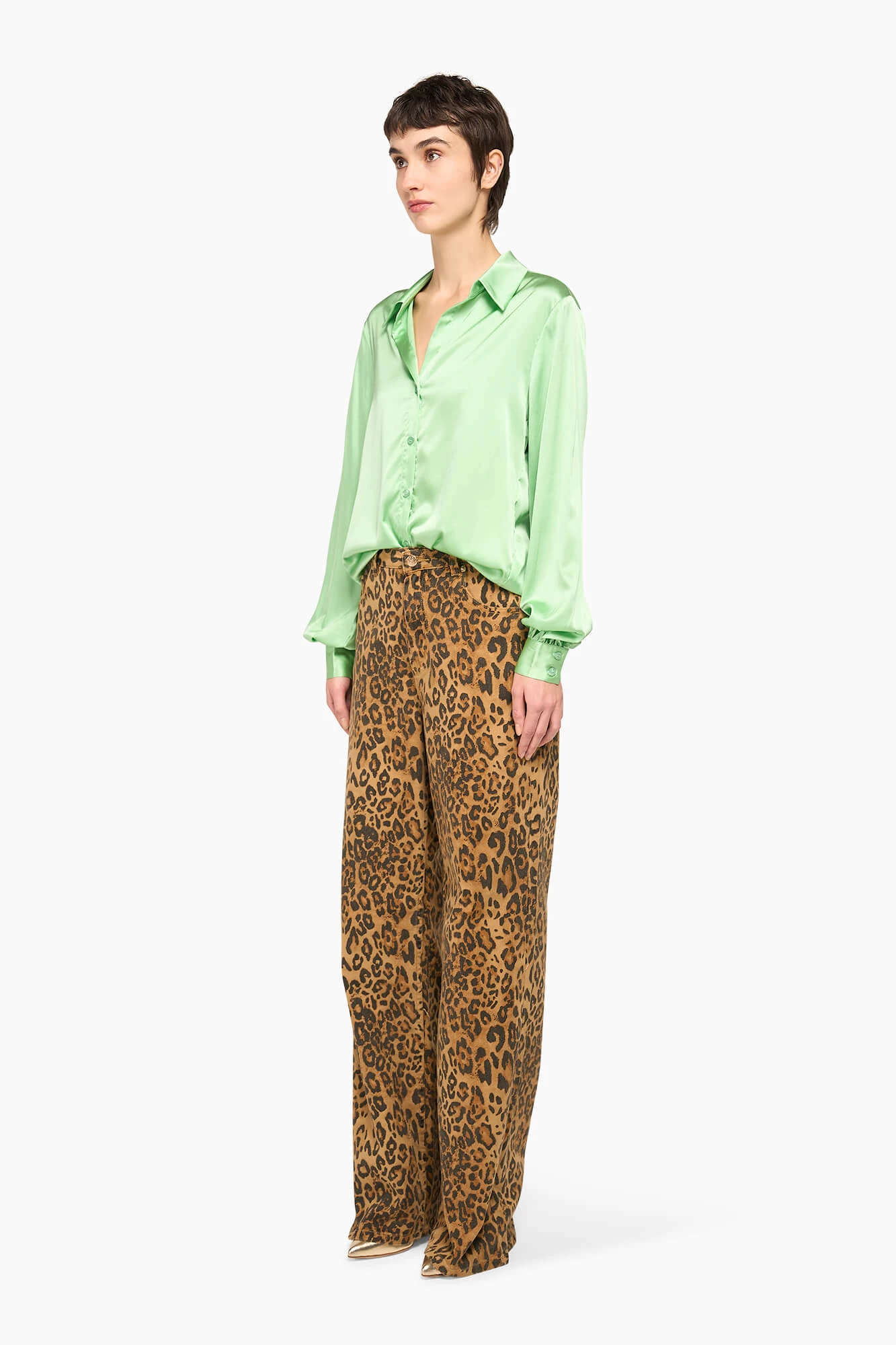 Zijden Blouse Dames Bobby Groen