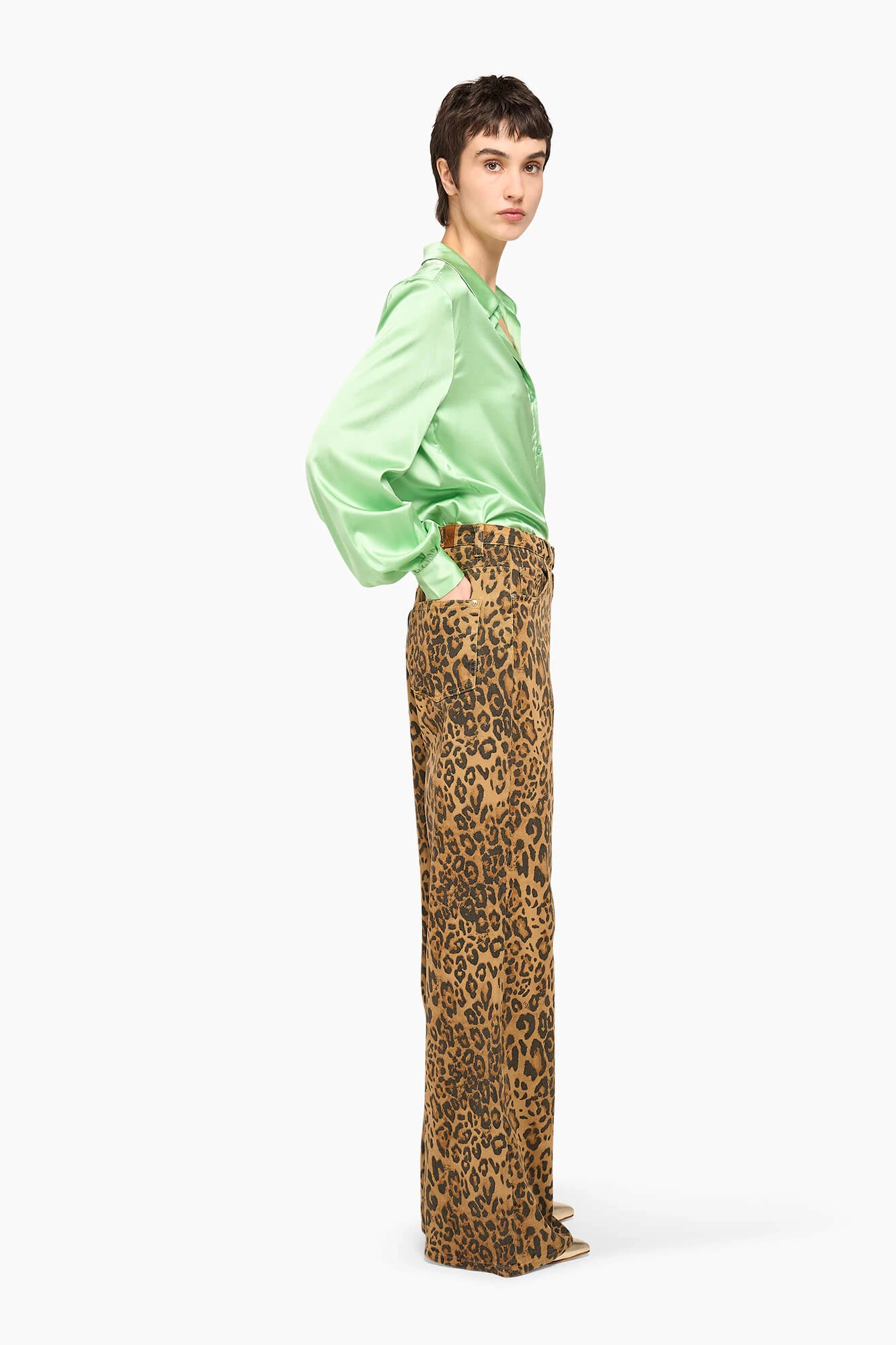 Zijden Blouse Dames Bobby Groen