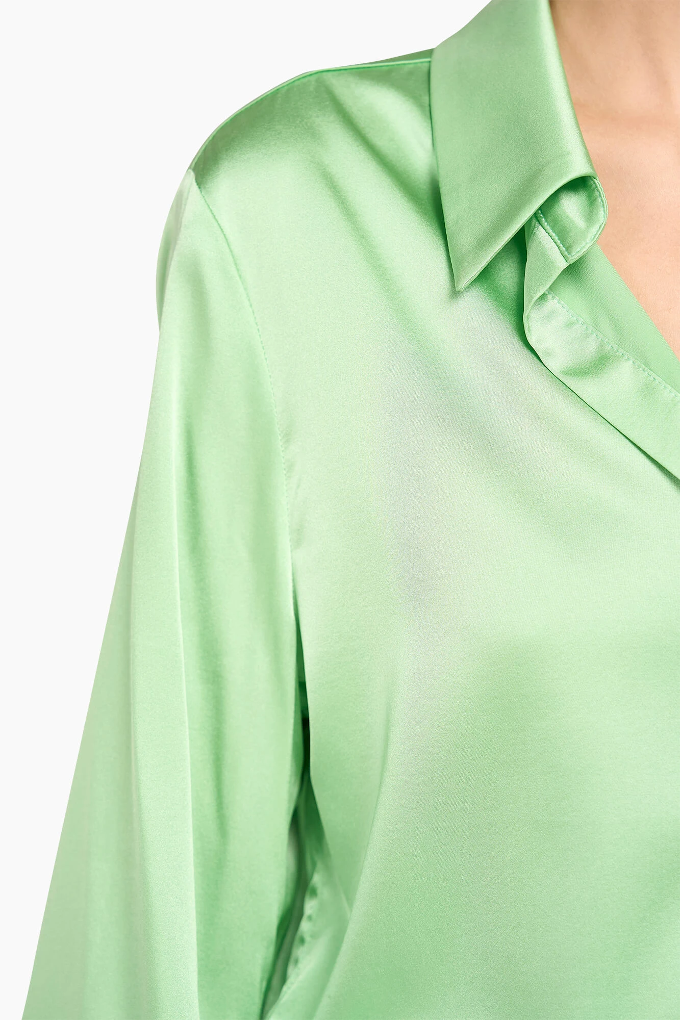 Zijden Blouse Dames Bobby Groen