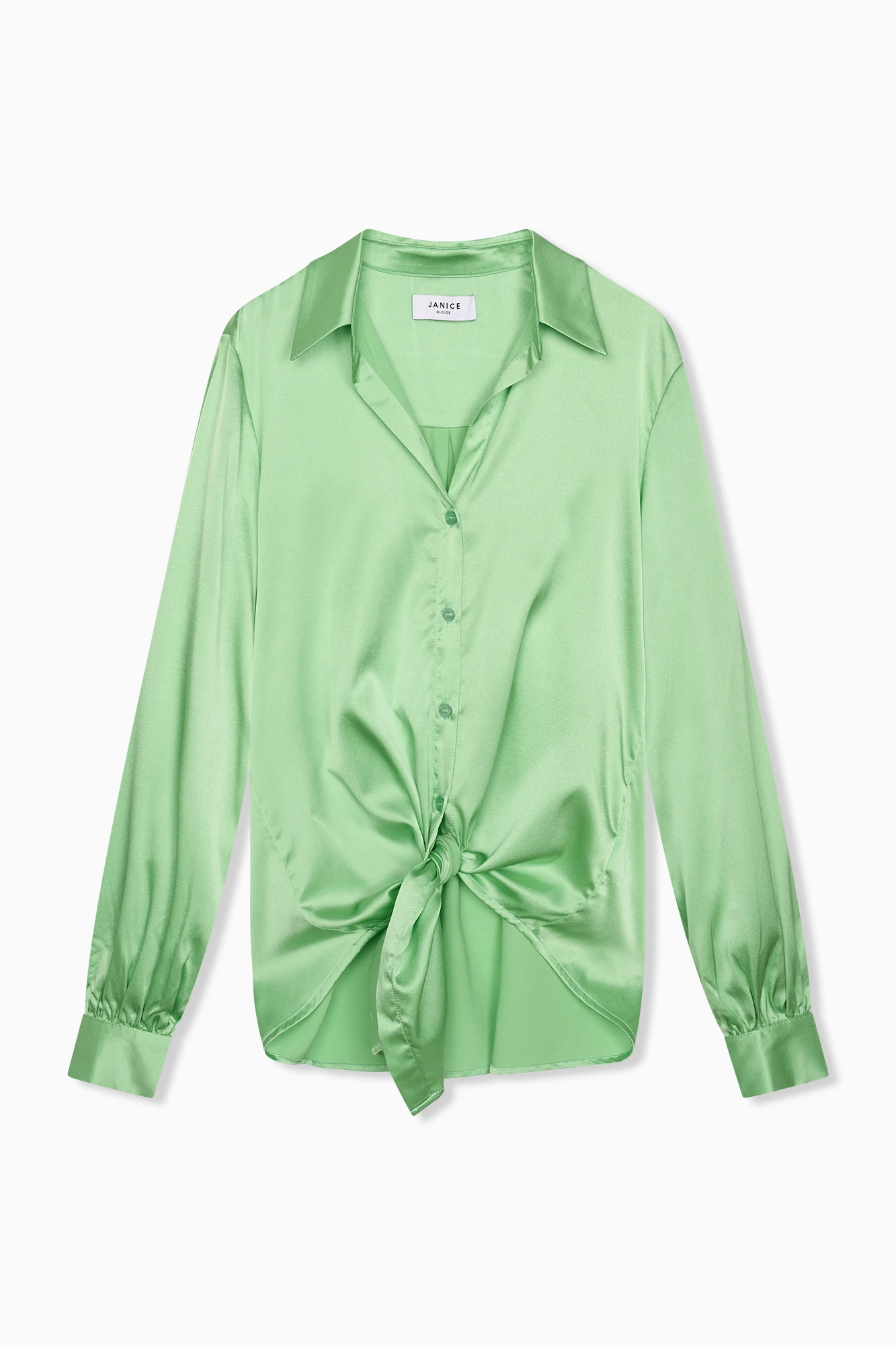 Zijden Blouse Dames Bobby Groen