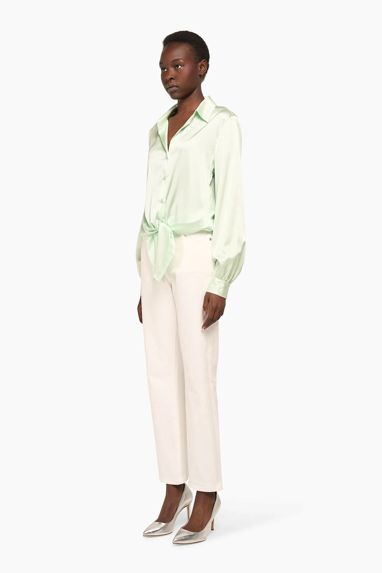 Zijden Blouse Dames Bobby Mint
