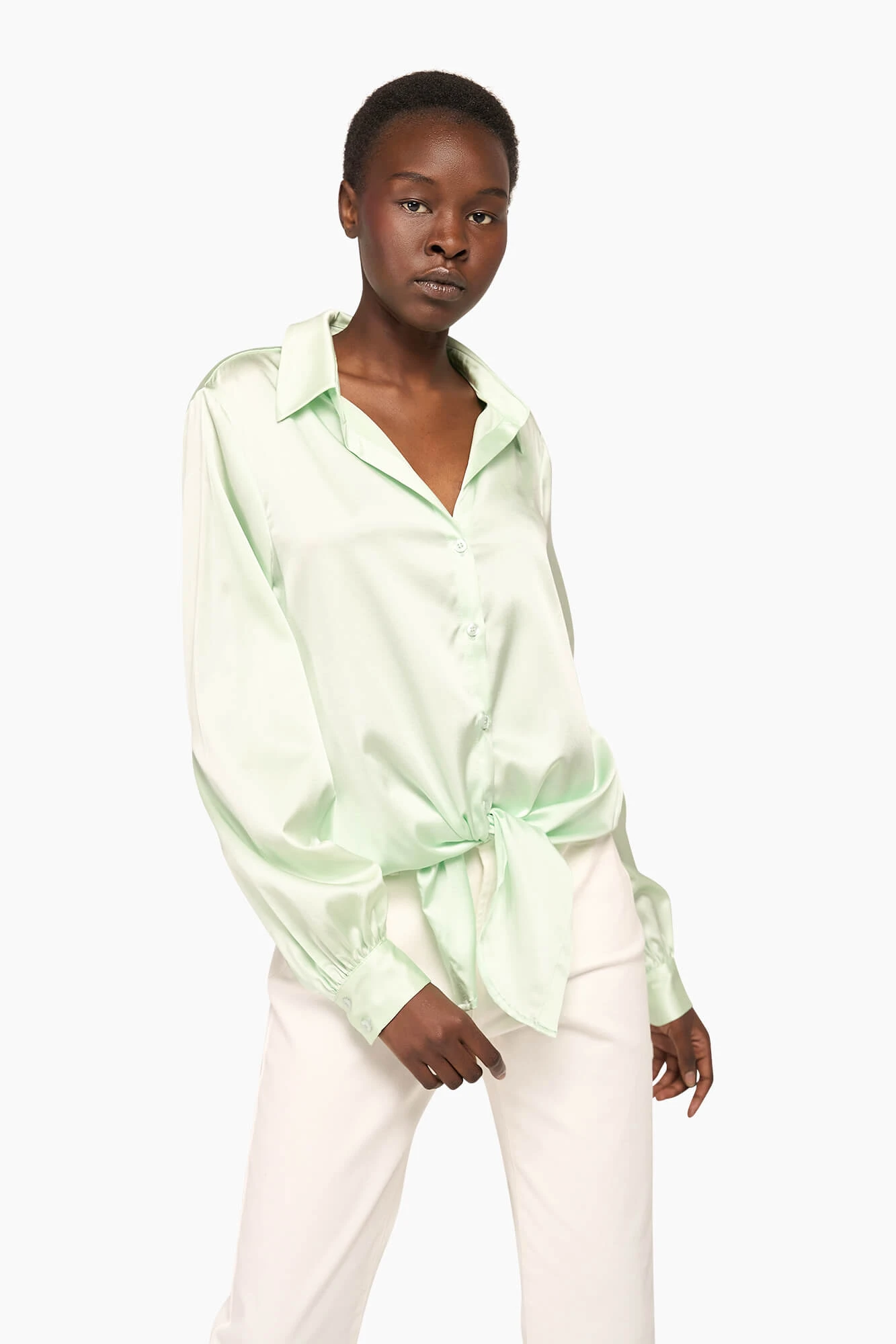 Zijden Blouse Dames Bobby Mint