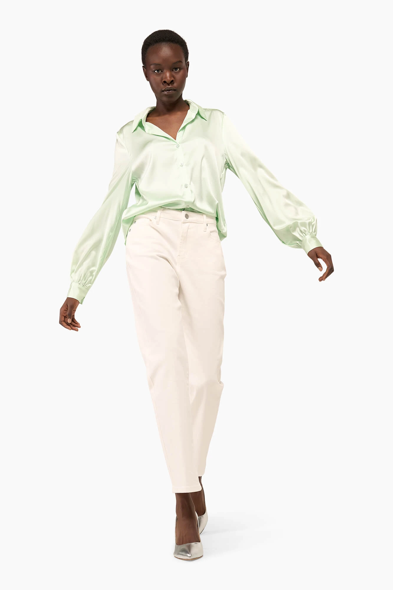 Zijden Blouse Dames Bobby Mint